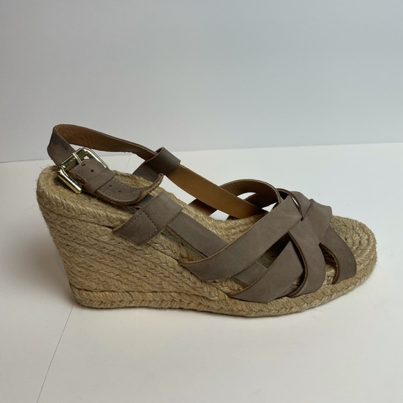 Marc by Marc Jacobs Suede Taupe Espadrille Wedges - Picture 4 of 12